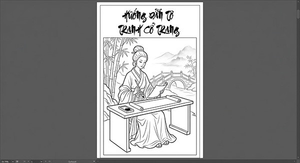 hướng dẫn tô tranh cổ trang