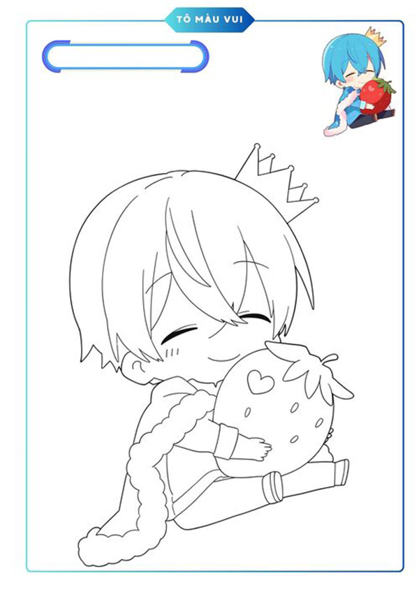 tranh tô màu anime boy 16