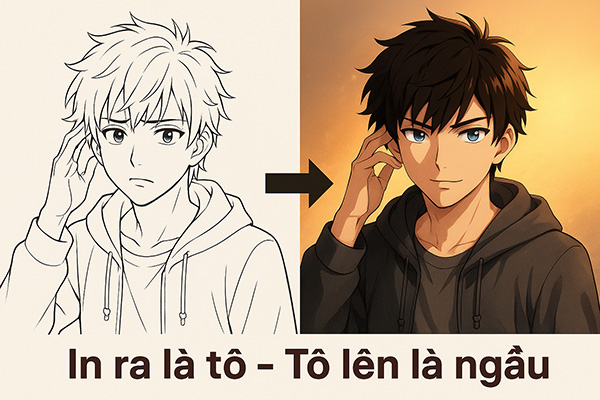 tranh tô màu anime boy đẹp nhất
