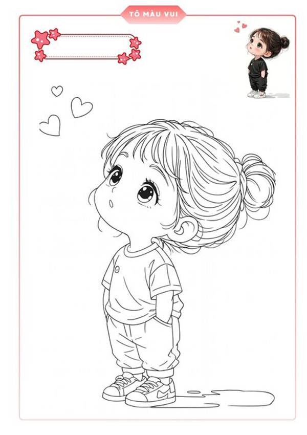 tranh tô màu anime girl đẹp 17