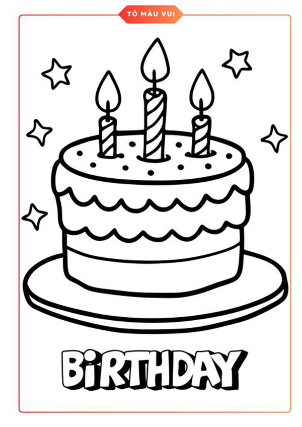 tranh tô màu bánh sinh nhật 14