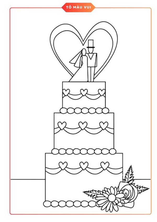 tranh tô màu bánh sinh nhật 17