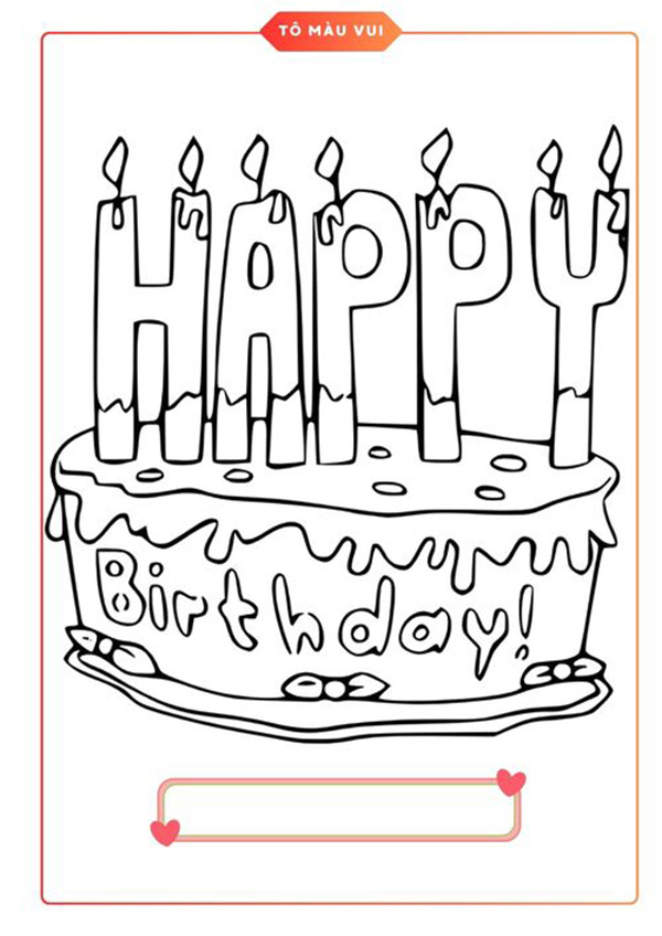 tranh tô màu bánh sinh nhật 18