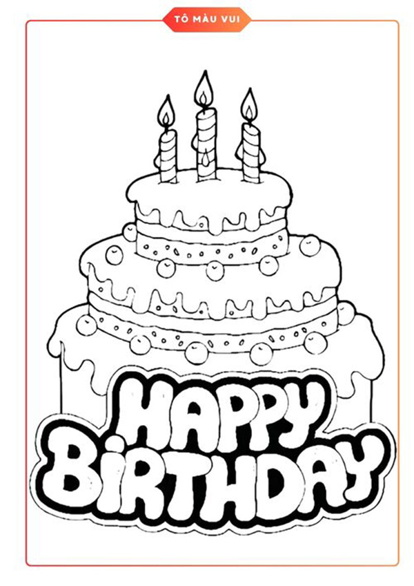 tranh tô màu bánh sinh nhật 19