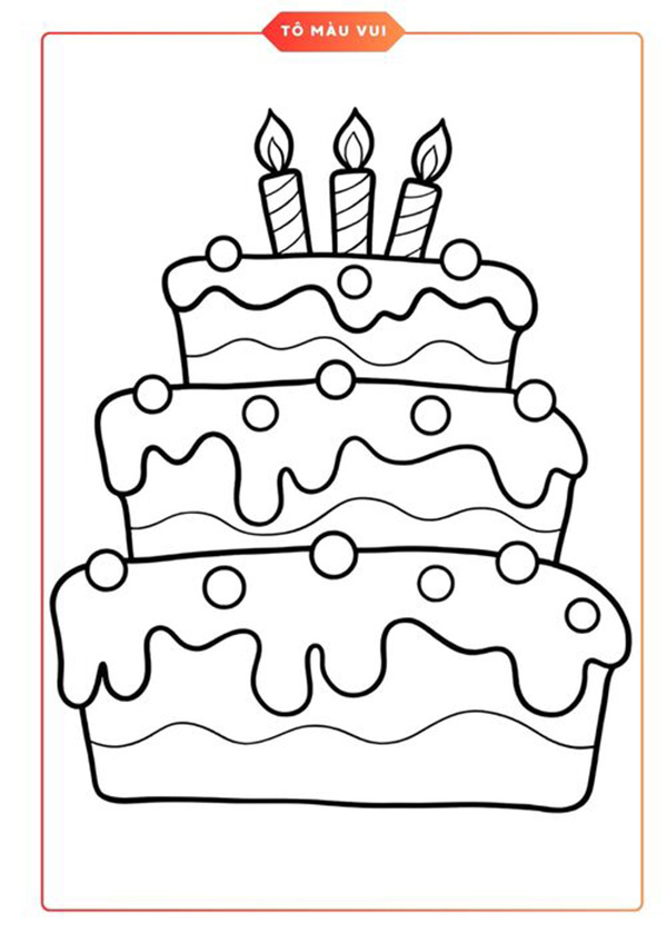 tranh tô màu bánh sinh nhật 21