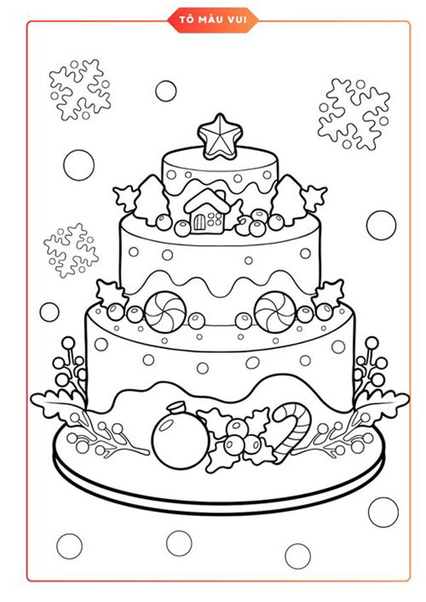 tranh tô màu bánh sinh nhật 6