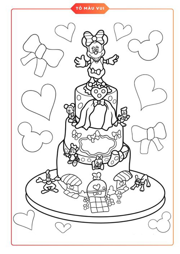 tranh tô màu bánh sinh nhật 8