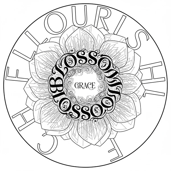 Tranh tô màu các loài hoa cho người lớn 5