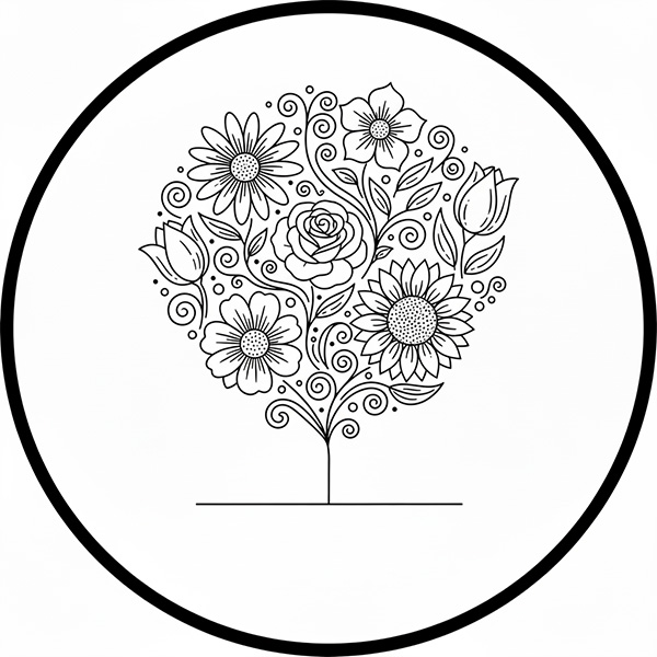 tranh tô màu các loài hoa là gì