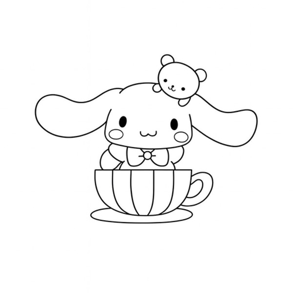 Tranh tô màu Cinnamoroll tươi tắn