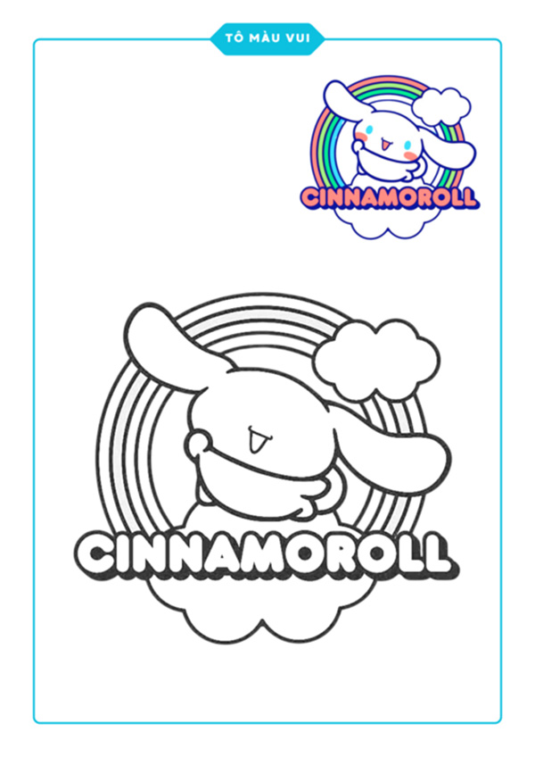 Tranh tô màu Cinnamoroll đẹp nhất