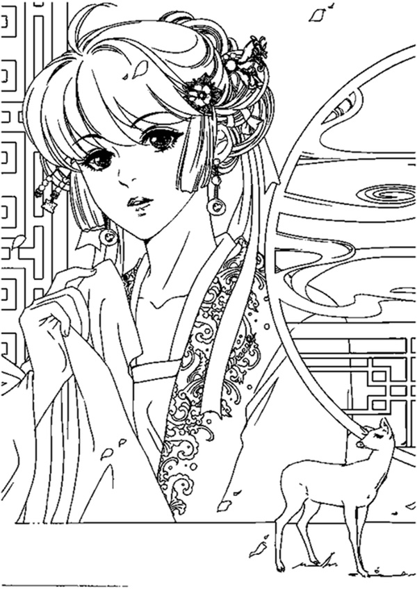 tranh tô màu cổ trang là gì