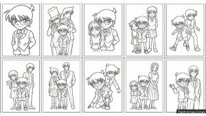 tranh tô màu conan