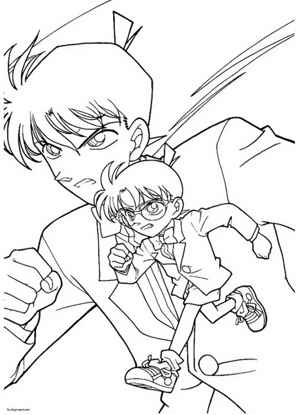 tranh tô màu Conan cho bé sáng tạo 2