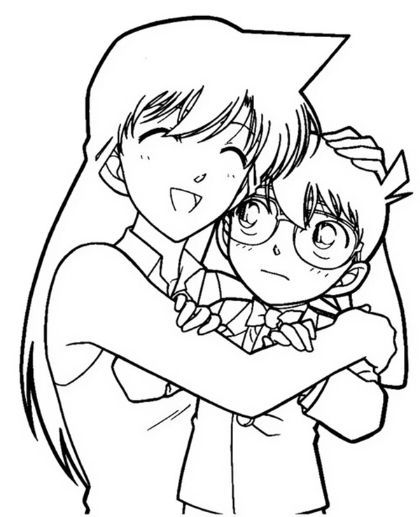 tranh tô màu Conan cho bé sáng tạo 6