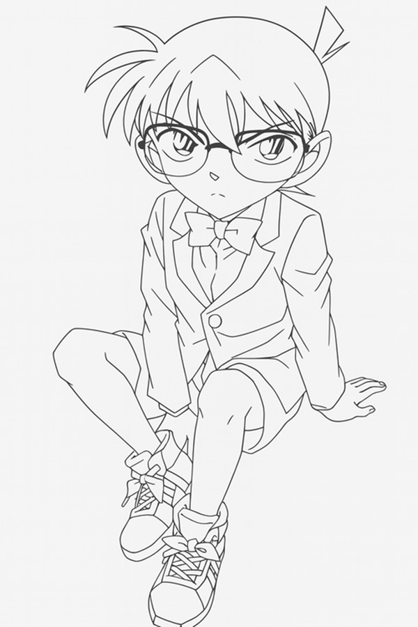 tranh tô màu conan đơn giản 4