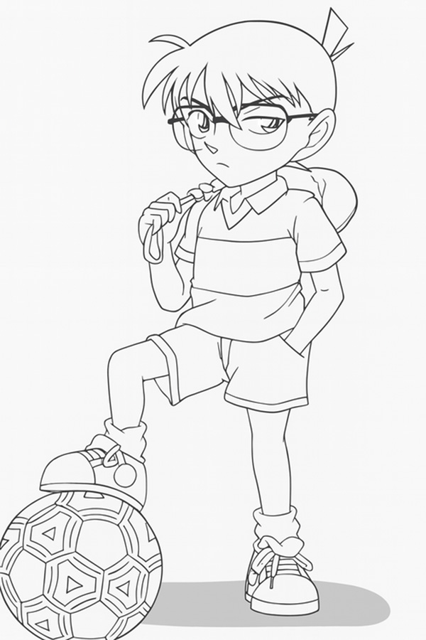 tranh tô màu conan đơn giản 5