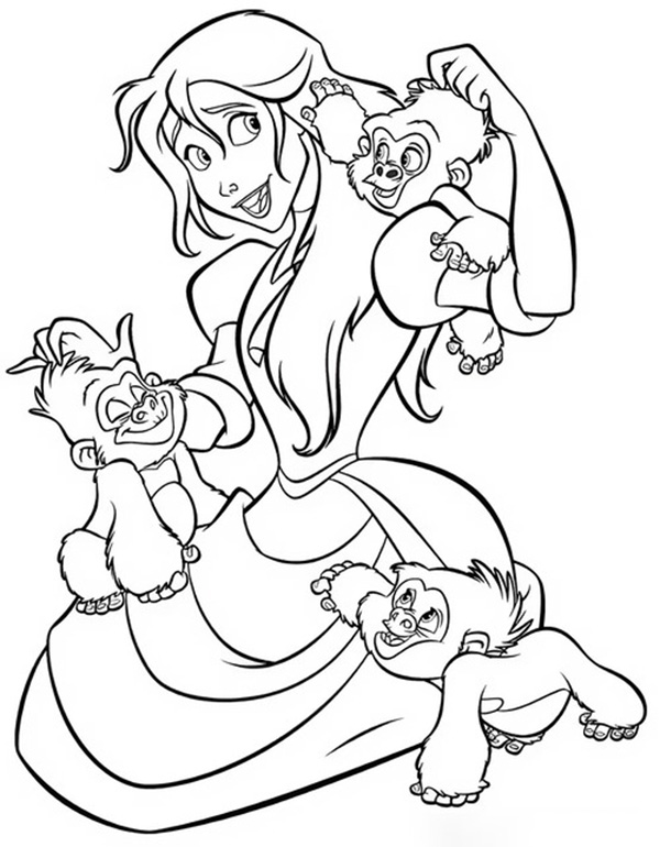 tranh tô màu công chúa disney 11