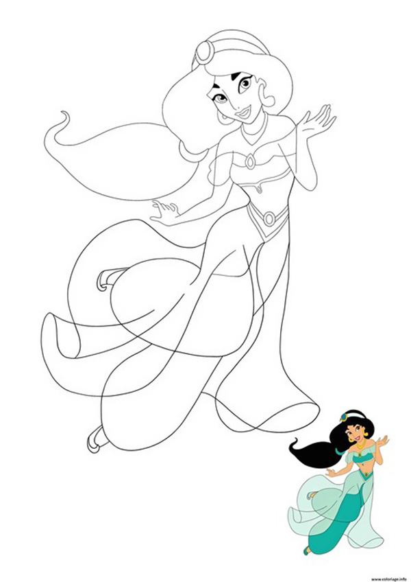 tranh tô màu công chúa disney đáng yêu