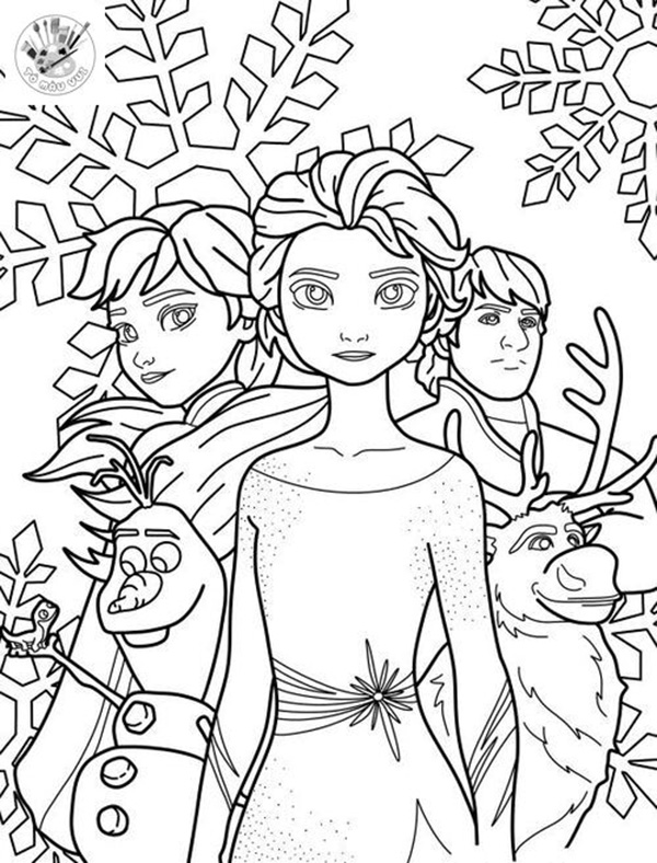 tranh tô màu công chúa Elsa và anna 6