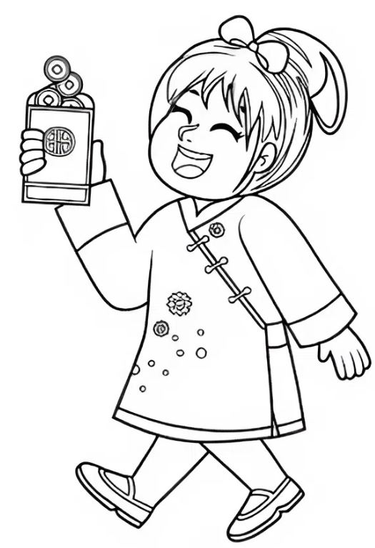 tô màu Tết 2026 với phong bao lì xì truyền thống